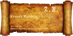 Knoch Mihály névjegykártya