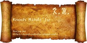 Knoch Mihály névjegykártya
