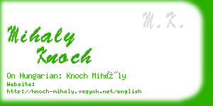 mihaly knoch business card